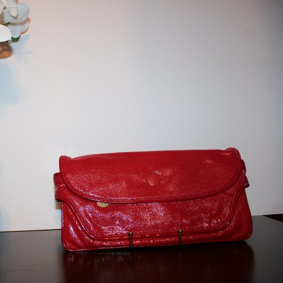 Stella McCartney Red Leather Clutch - Vegan - Picture 1 of 9